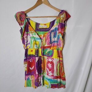 Jams World Eye Candy Sleeveless Top Size M‎